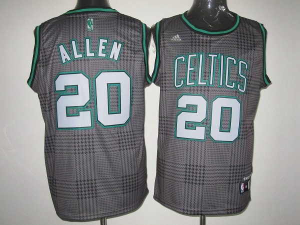  NBA Boston Celtics 20 Ray Allen Black Square Swingman Jersey